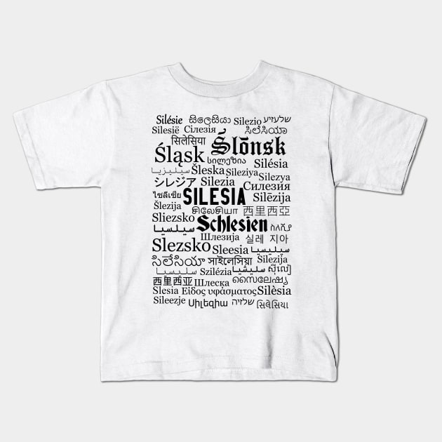 Silesia Multilanguage Kids T-Shirt by Silentrebel